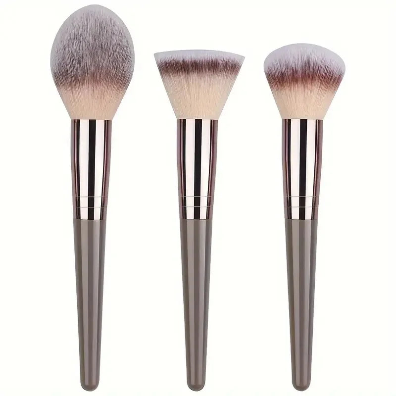 3-20Pcs Premium Makeup Brushes Set Soft Fluffy Beauty Cosmetic Foundation Makeup Brush Eyeshadow Blush Kabuki Make Up Tools - Curl and Collar