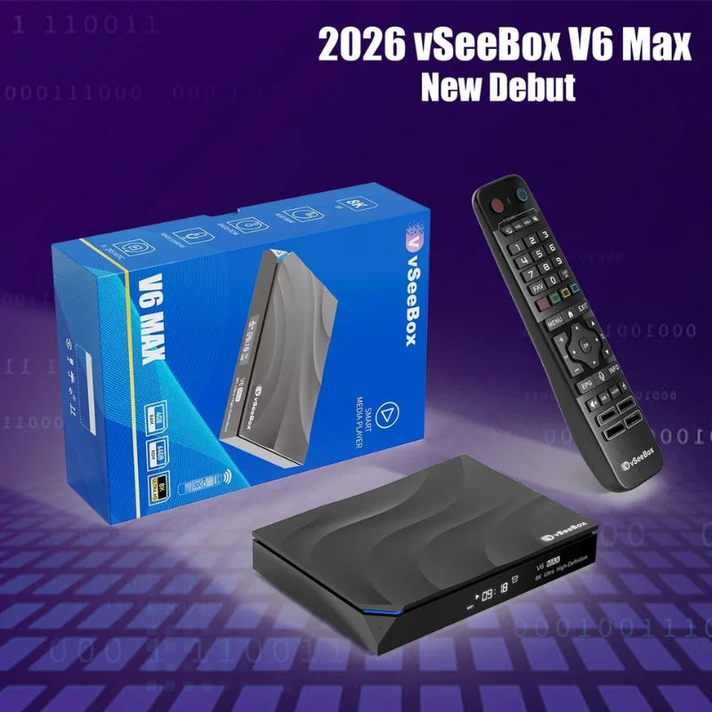 vSeeBox V6 MAX 2026 8K Streaming Box | 64GB NEW SEALED | FREE-SHIPPING | Authorized Distributor - Curl and Collar