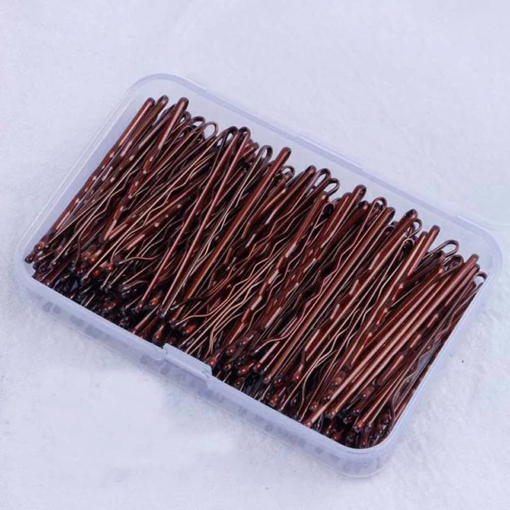 150Pcs/Box Metal Hair Clips for Wedding Women Hairpins Barrette Curly Wavy Grips Hairstyle Bobby Pins Hair Styling Accessories - Curl and Collar