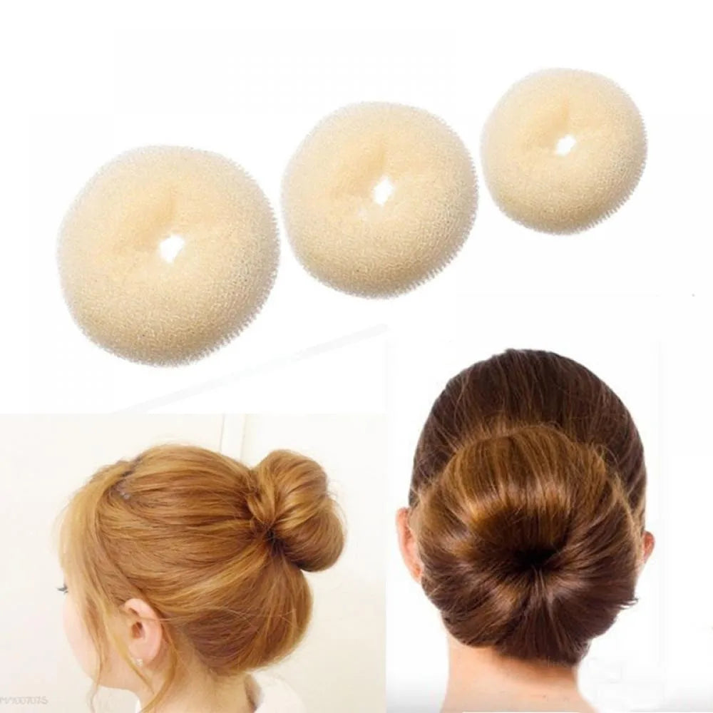 Plate Hair Donut Hair Bun Maker Roller DIY Magic Elastic Foam Sponge Hair Styling Tools Princess Hair Accessories Updo - Curl and Collar