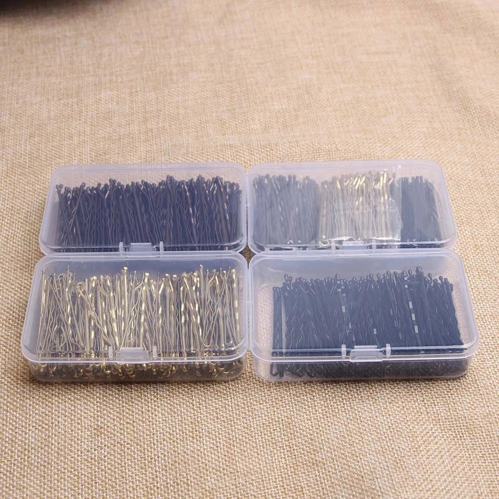 150Pcs/Box Metal Hair Clips for Wedding Women Hairpins Barrette Curly Wavy Grips Hairstyle Bobby Pins Hair Styling Accessories - Curl and Collar