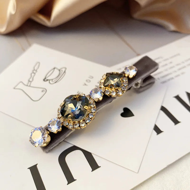 Retro French Hairpins Imitation Pearl Crystal Rhinestone Hair Clips Hair Barrettes for Women Girls Hair Accessories Gifts Mother