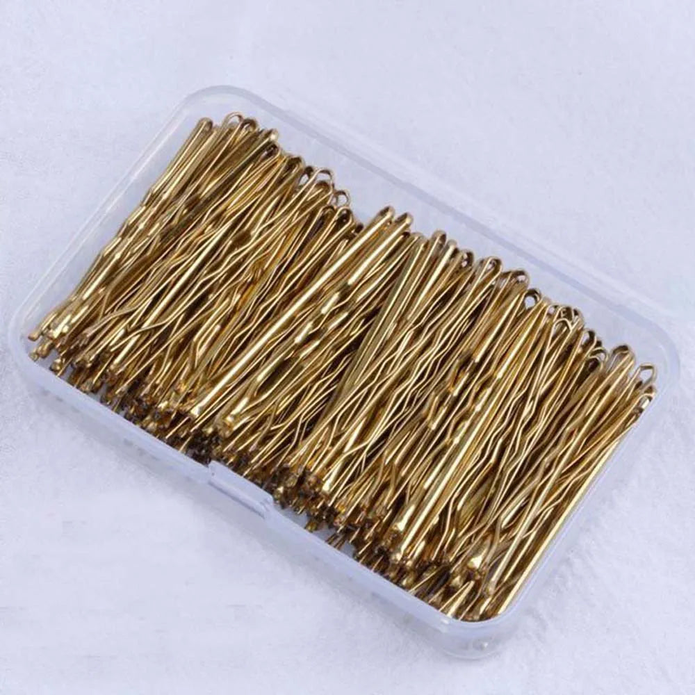 150Pcs/Box Metal Hair Clips for Wedding Women Hairpins Barrette Curly Wavy Grips Hairstyle Bobby Pins Hair Styling Accessories - Curl and Collar