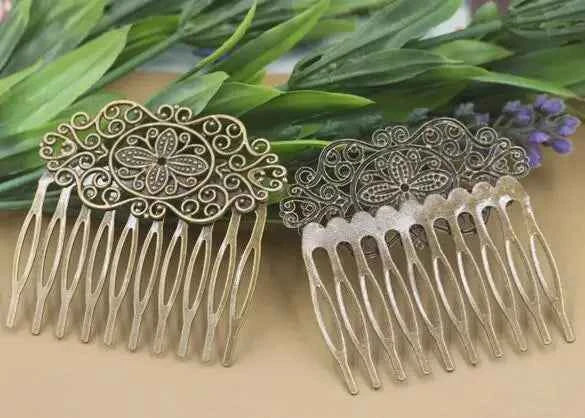REGELIN 2018 Vintage Fashion Teeth Comb Hair Jewelry Charm Women Flower Hairpin Hairclips Barrettes Hair Wear Accessories DIY