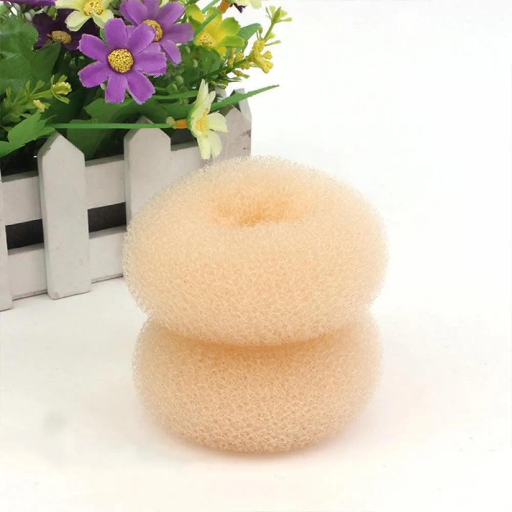 Plate Hair Donut Hair Bun Maker Roller DIY Magic Elastic Foam Sponge Hair Styling Tools Princess Hair Accessories Updo - Curl and Collar