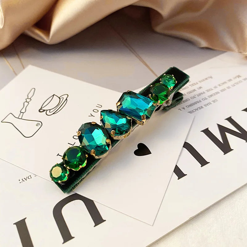 Retro French Hairpins Imitation Pearl Crystal Rhinestone Hair Clips Hair Barrettes for Women Girls Hair Accessories Gifts Mother