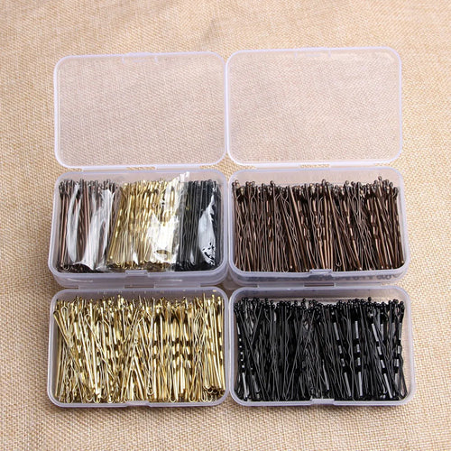 150Pcs/Box Metal Hair Clips for Wedding Women Hairpins Barrette Curly Wavy Grips Hairstyle Bobby Pins Hair Styling Accessories - Curl and Collar