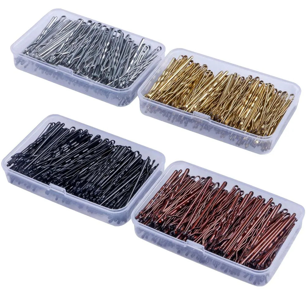 150Pcs/Box Metal Hair Clips for Wedding Women Hairpins Barrette Curly Wavy Grips Hairstyle Bobby Pins Hair Styling Accessories - Curl and Collar