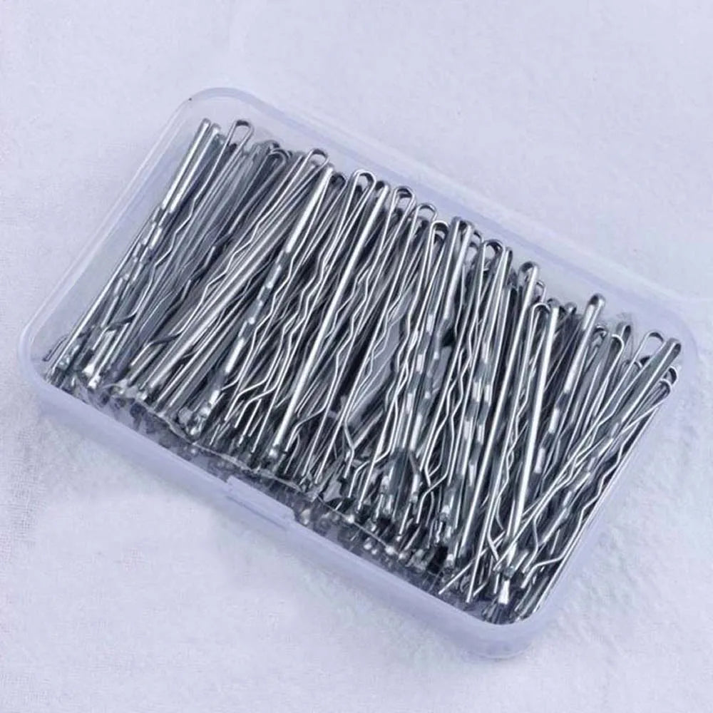 150Pcs/Box Metal Hair Clips for Wedding Women Hairpins Barrette Curly Wavy Grips Hairstyle Bobby Pins Hair Styling Accessories - Curl and Collar