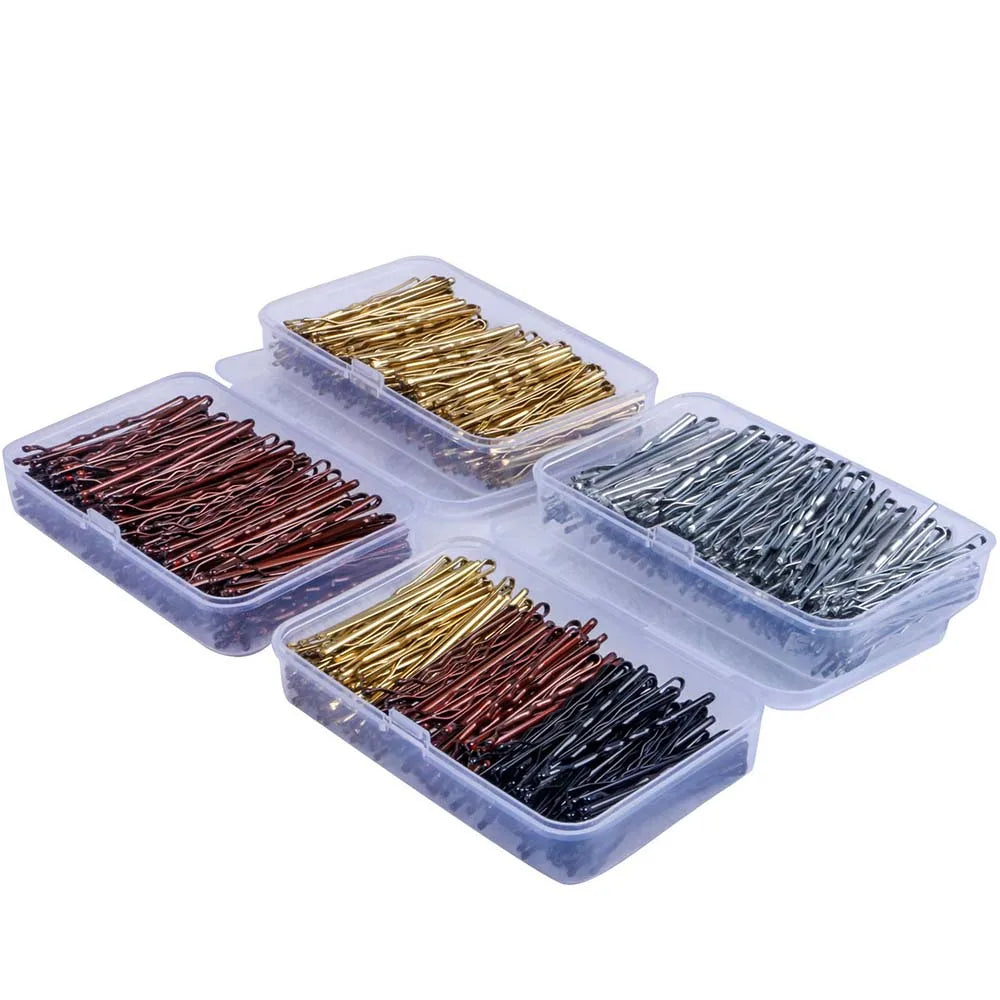 150Pcs/Box Metal Hair Clips for Wedding Women Hairpins Barrette Curly Wavy Grips Hairstyle Bobby Pins Hair Styling Accessories - Curl and Collar