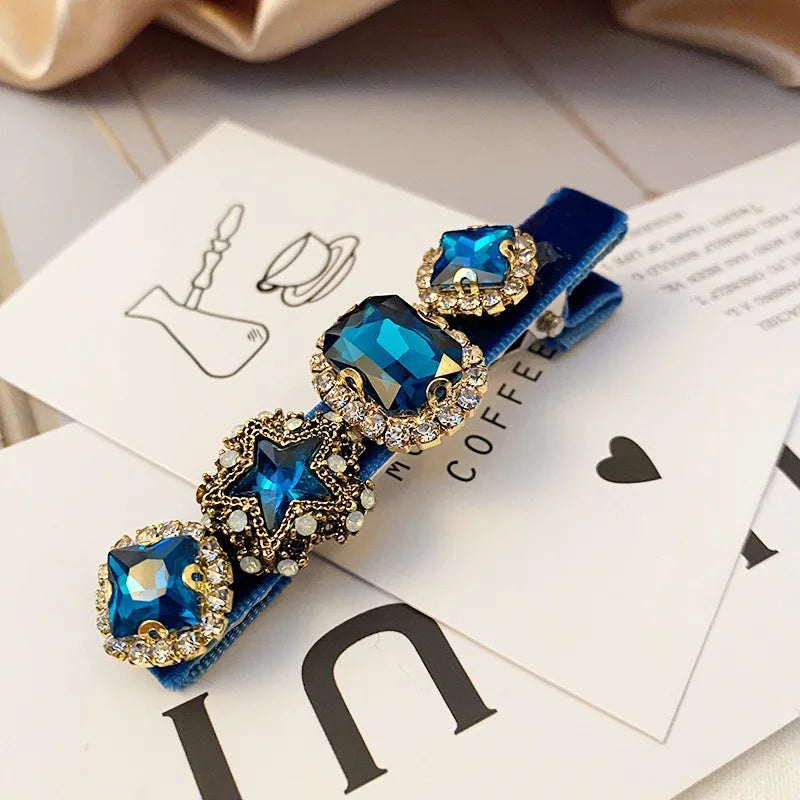 Retro French Hairpins Imitation Pearl Crystal Rhinestone Hair Clips Hair Barrettes for Women Girls Hair Accessories Gifts Mother