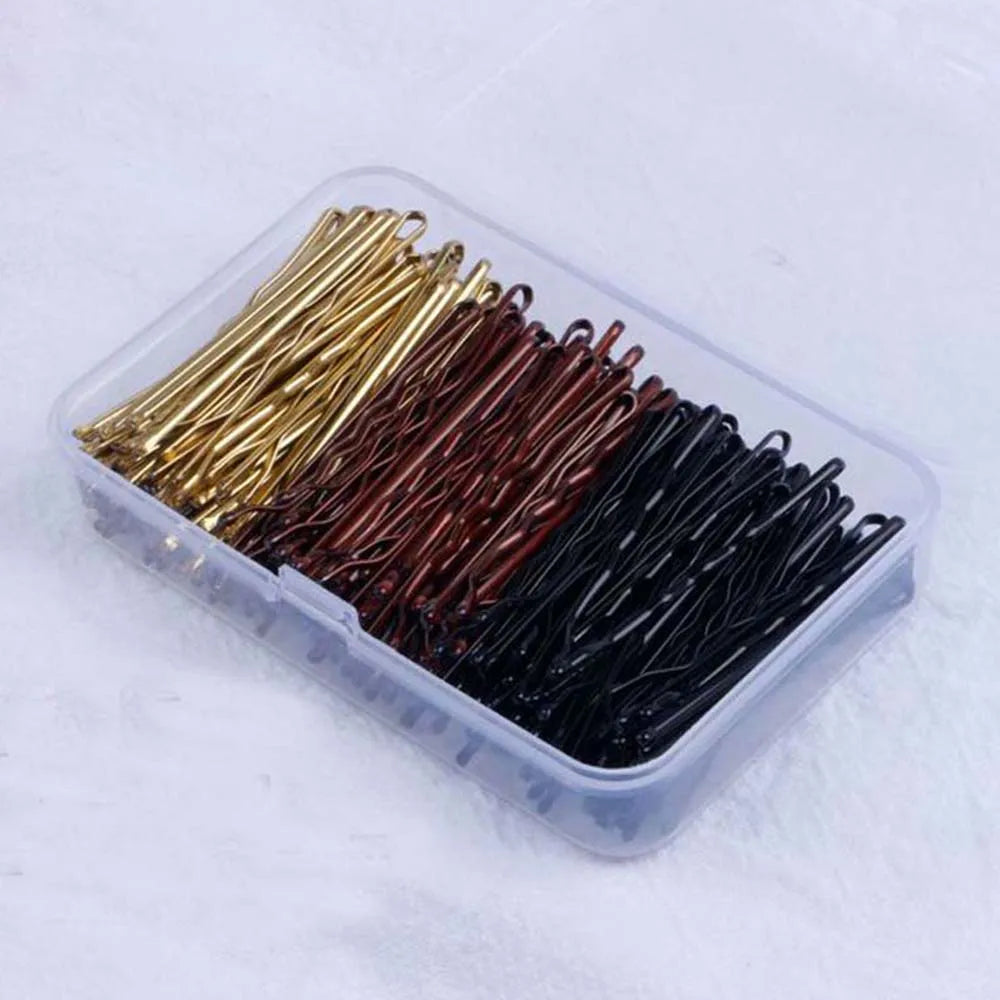 150Pcs/Box Metal Hair Clips for Wedding Women Hairpins Barrette Curly Wavy Grips Hairstyle Bobby Pins Hair Styling Accessories - Curl and Collar