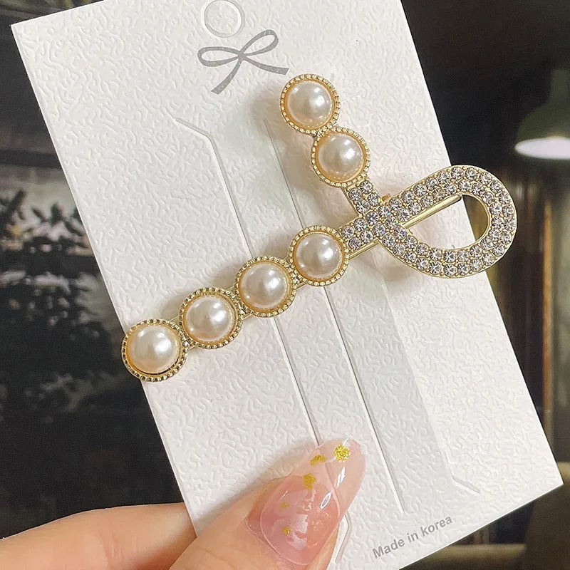 Simulated Pearl Hair Clips For Women Korean Women Hairpins Girl Geometric Hair Barrettes Fashion Hairgrip Hair Accessories