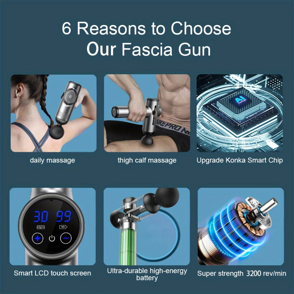 99 Speed Professional Muscle Massage Gun Massager Massager for Neck and Back Massage Instrument Dropshipping Fitness Equipment - Curl and Collar