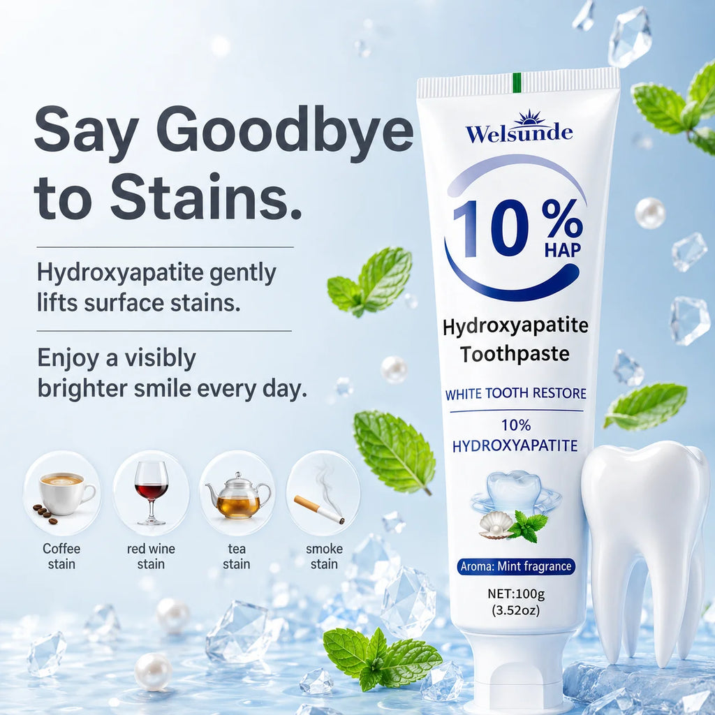 Powerful Whitening Toothpaste for Teeth & Deep Cleaning - Natural Mint Flavor, Breath Freshness, Micro-Polishing, Gentle on Sensitive Tooth & Gums, Oral Health, Specialized Dental Care, Suitable for Everyone, Perfect for Dail - Curl and Collar