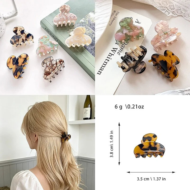 2026 New Korean style hair claw clip Fairy hair clips Mini Delicate hair claw Pretty hairclip Accessories for women - Curl and Collar