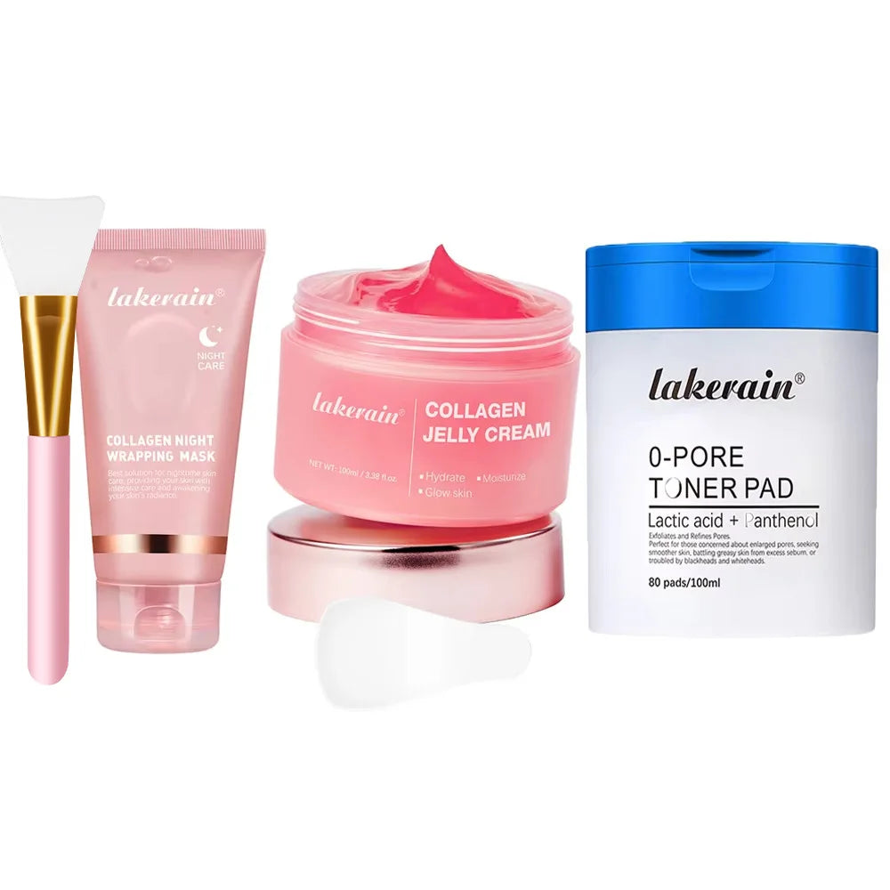 Korean Deep Collagen Mask Peel Off Mask Face Anti Wrinkle Lifting Skin Care Masks Bio Pack Night Wrapping Woman Overnight Skin - Curl and Collar