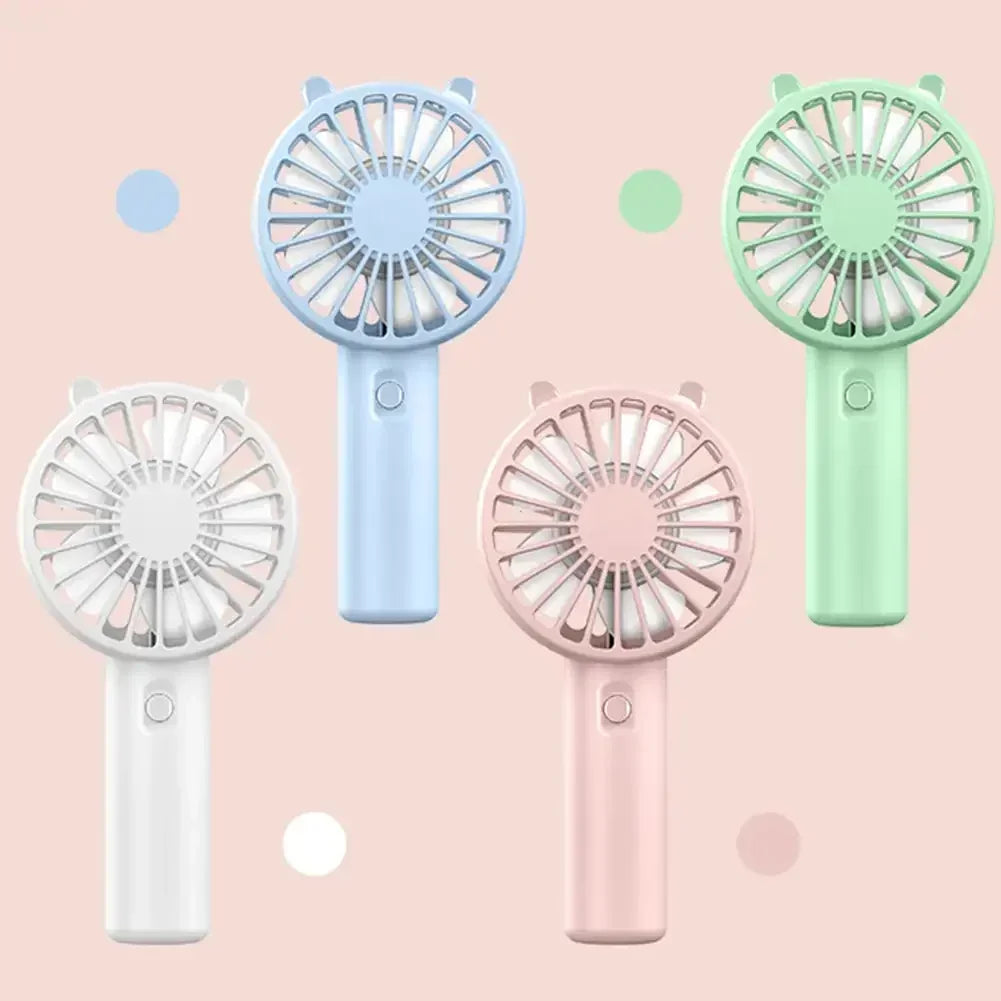 Portable Handheld Fan Small Cooling Fan USB Rechargeable Eyelash Eyelash Mute Cooler Handheld Fan Mini USB Rechargeable Desk - Curl and Collar