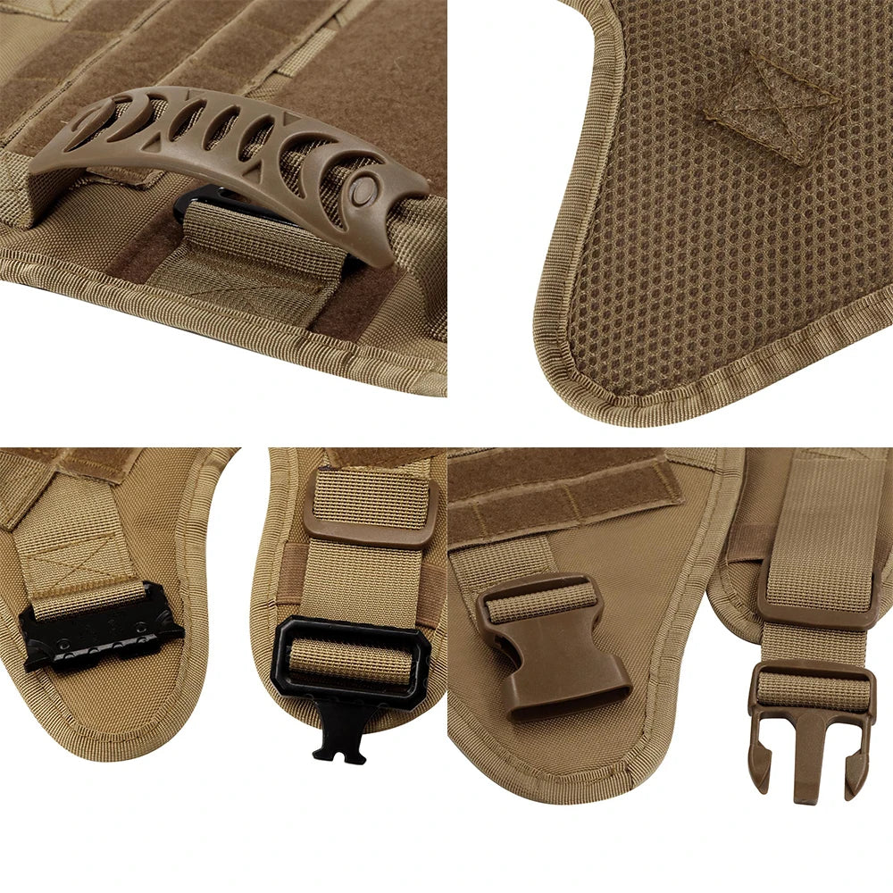 Large Dog Harness And Leash Set Pet German Shepherd Malinois Training Walking Vest Dog Harness And Collar For Medium Large Dogs - Curl and Collar