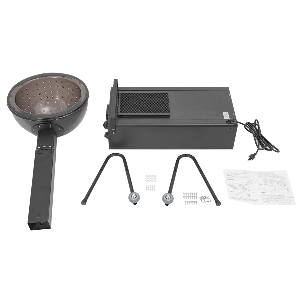 1200W Freestanding Salon Hair Dryer Accelerator 110V US Plug 3 Temp 60min Timer Overheat Protection Rolling Wheel 85° Adjustable Hood - Curl and Collar