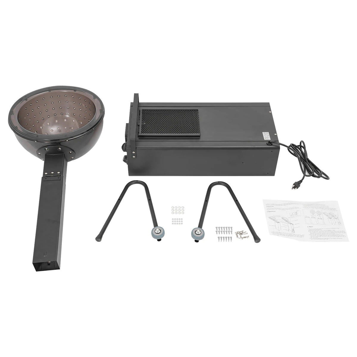 1200W Freestanding Salon Hair Dryer Accelerator 110V US Plug 3 Temp 60min Timer Overheat Protection Rolling Wheel 85° Adjustable Hood - Curl and Collar