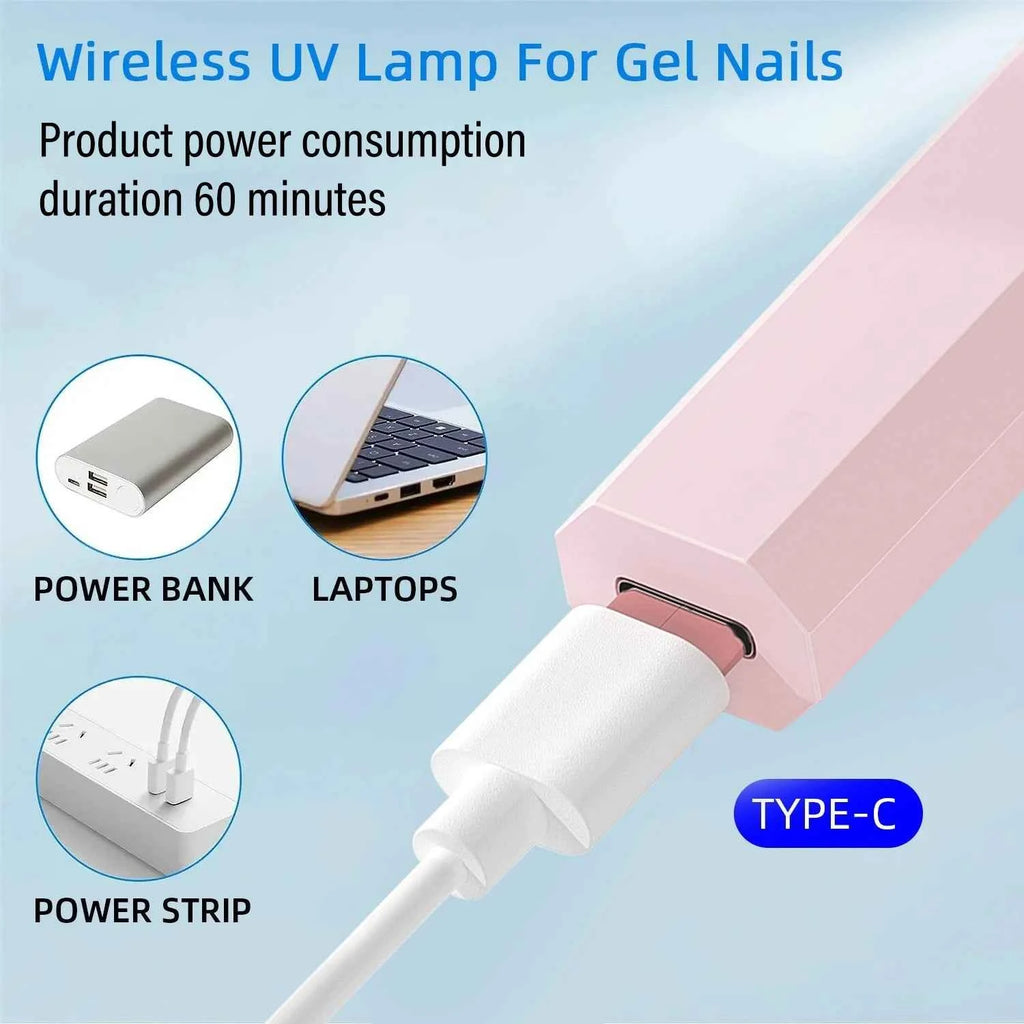 Mini UV Nail Lamp for Gel Nails Handheld UV Light for Nails LED Nail Lamp Nail Dryer for Curing Gel Polish Nail