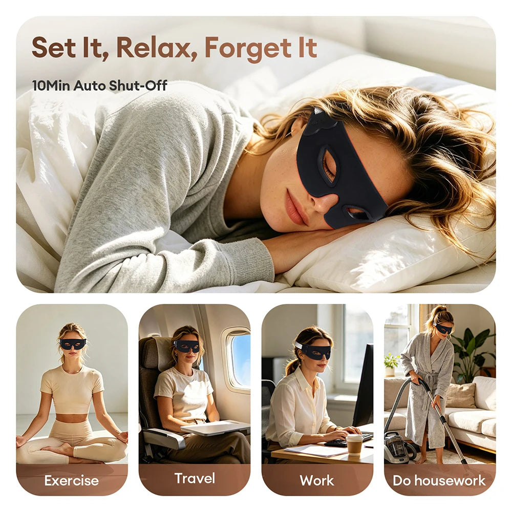 Silicone Flexible Photon Eye Mask 7 Colors LED Eyes Beatuy Mask Relieves Eye Fatigue Anti-Wrinkle Dark Circles Eye Care LED Mask - Curl and Collar