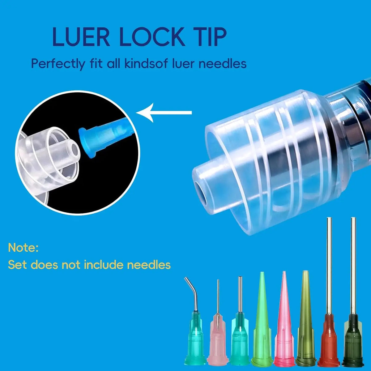100Pcs/50Pcs/1Pc Laboratory Industrial 1ml Luer Lock Syringe, Suitable for Samplers, Glue Dispensers in Laboratories, DIY Industrial Use, Non-Sterile, Non-Medical - Curl and Collar