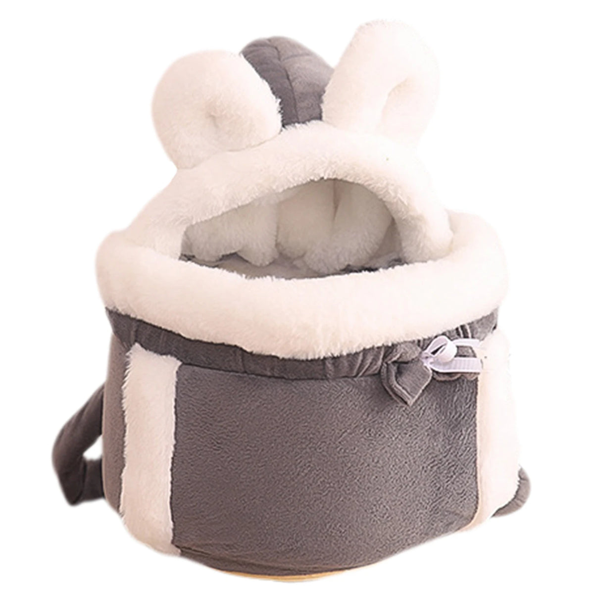 Winter Warm Cat Backpack Soft Cozy Cute Plush Pets Cage All In 1 Style Cat Bag Carrier Bag For Outdoor Travel Pet Accessories - Curl and Collar