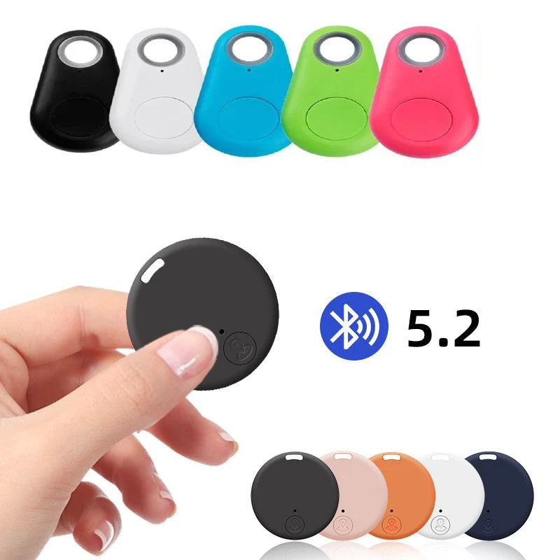 Mini Dog GPS Bluetooth 5.0 Tracker Anti-Lost Device Round Anti-Lost Device Pet Kids Bag Wallet Tracking Smart Finder Locator - Curl and Collar