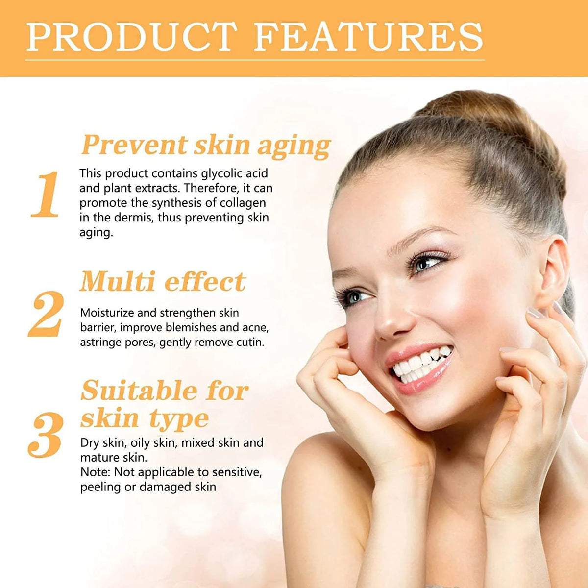 100ml Glycolic Acid 7% Toning Solution To Remove Acne and Moisturize Skin Rejuvenating Lotion - Curl and Collar