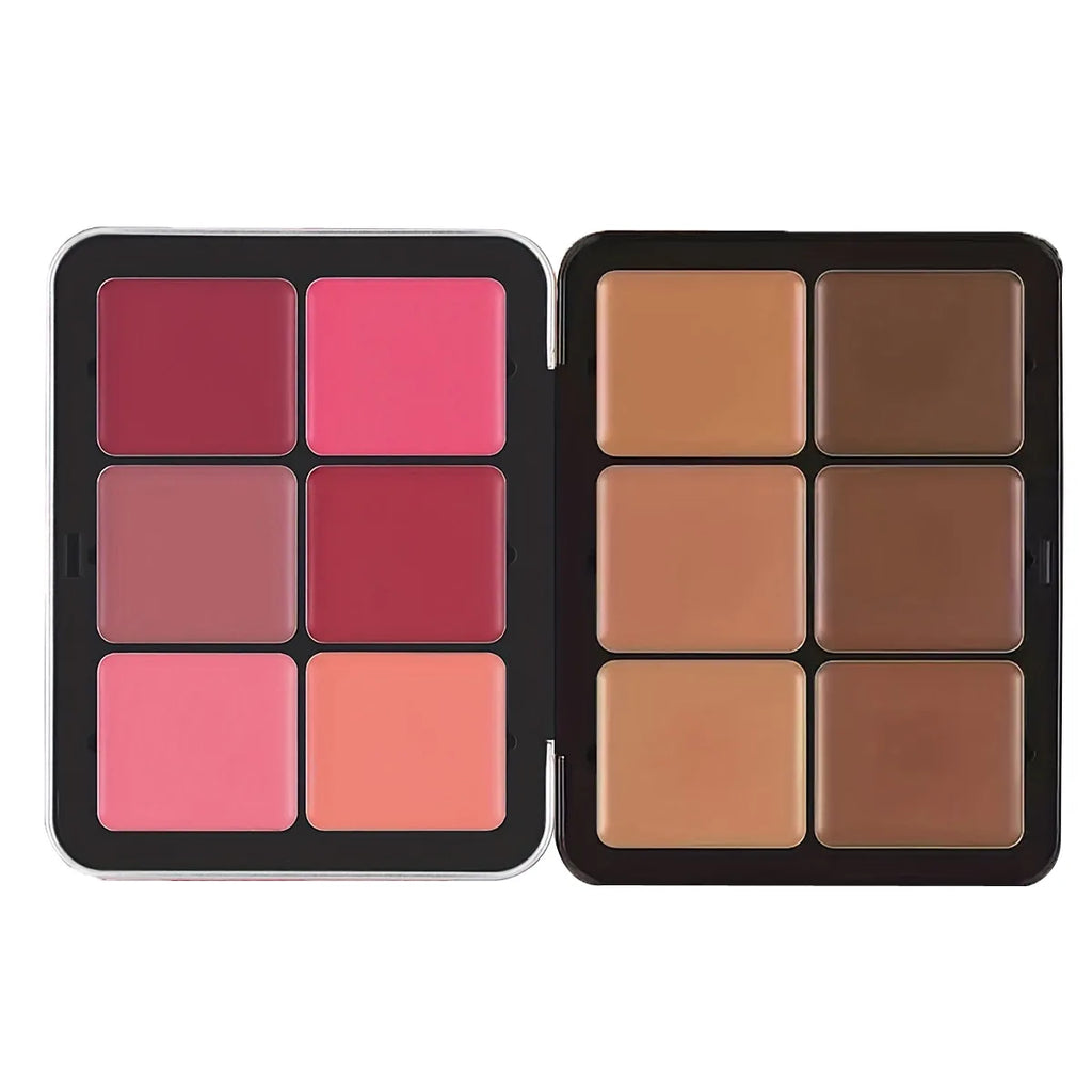 12 Color concealer Palette Matte Phosphor Outline Makeup Palette Cream foundation make-up Makeup Face Repair - Curl and Collar