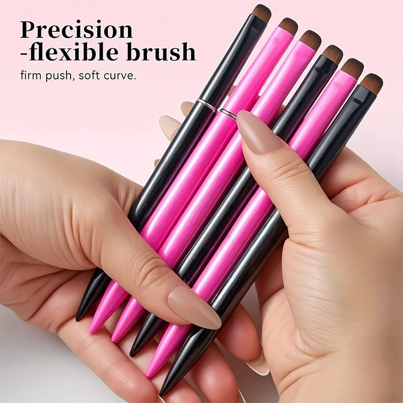 3 in 1 New French Nail Brush,with Multi-function Brush Head-Fine Nail Brush,Suitable for Gel and Acrylic Nails,Precise Cleaning - Curl and Collar