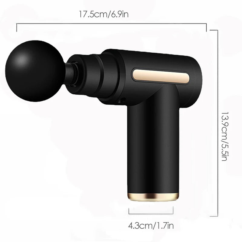 30 Level Massage Gun Fascia Deep Muscle Relax Body Neck Massager Electric Fitness Equipment Noise Reduction Male Female - Curl and Collar
