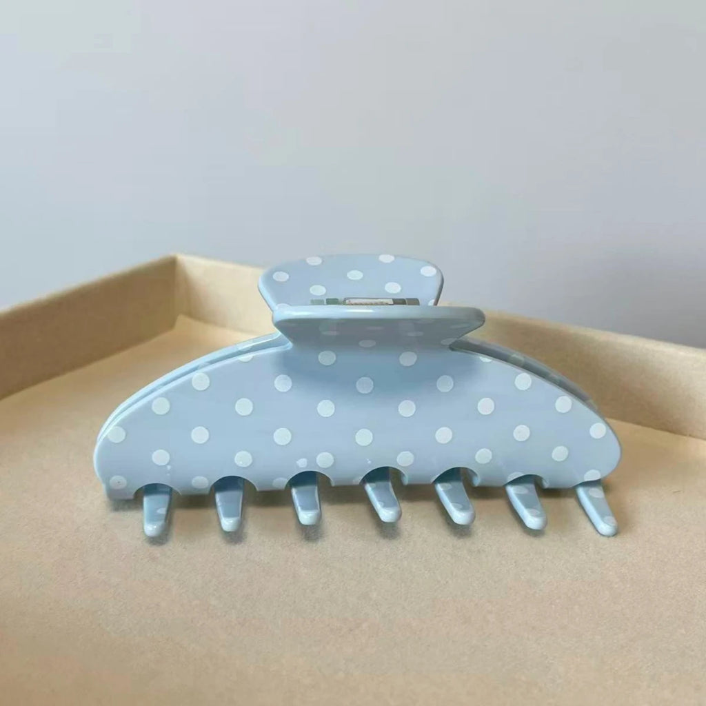 Fashion Large Hair Claw Clips for Women Girls Retro Checkered Polka Dot Strong Hold Non-slip Hair Accessories for Everyday Wear