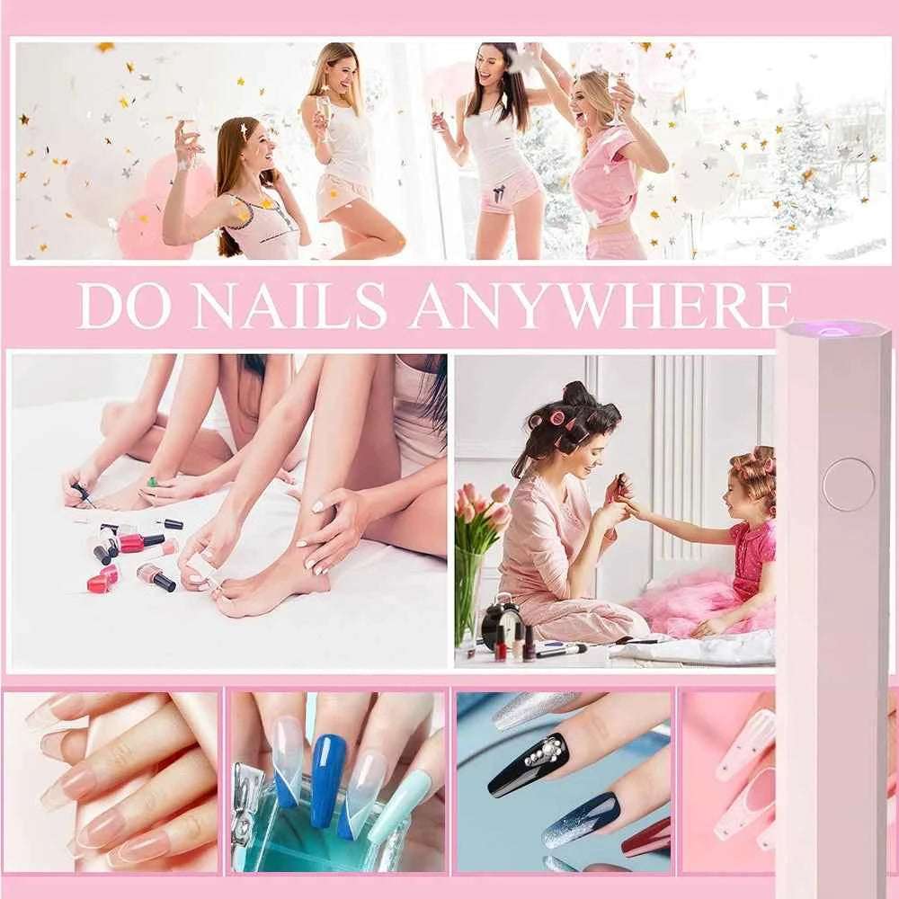 Mini UV Nail Lamp for Gel Nails Handheld UV Light for Nails LED Nail Lamp Nail Dryer for Curing Gel Polish Nail