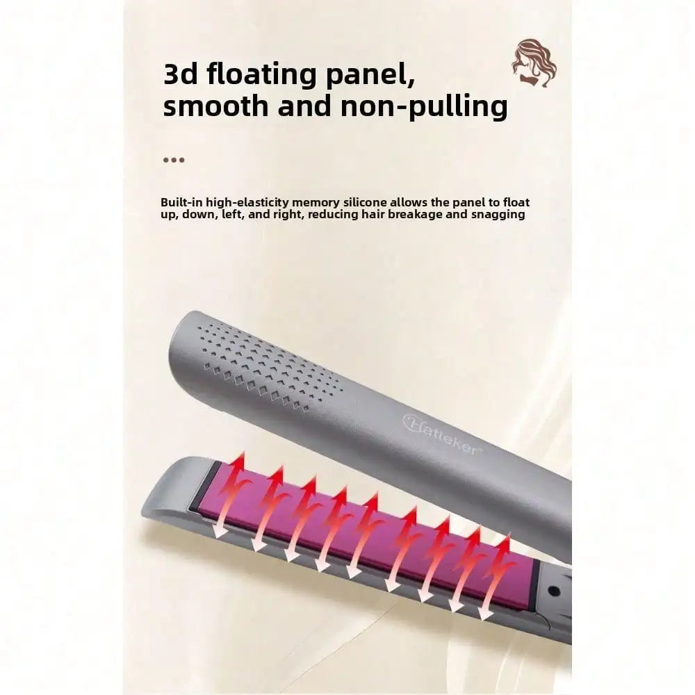 Hatteker Hair Straightener Curling Iron Hair Salon Hair Electric Splint Hair Puller Curling And Straightening Dual-Purpose Perm Cross-Border