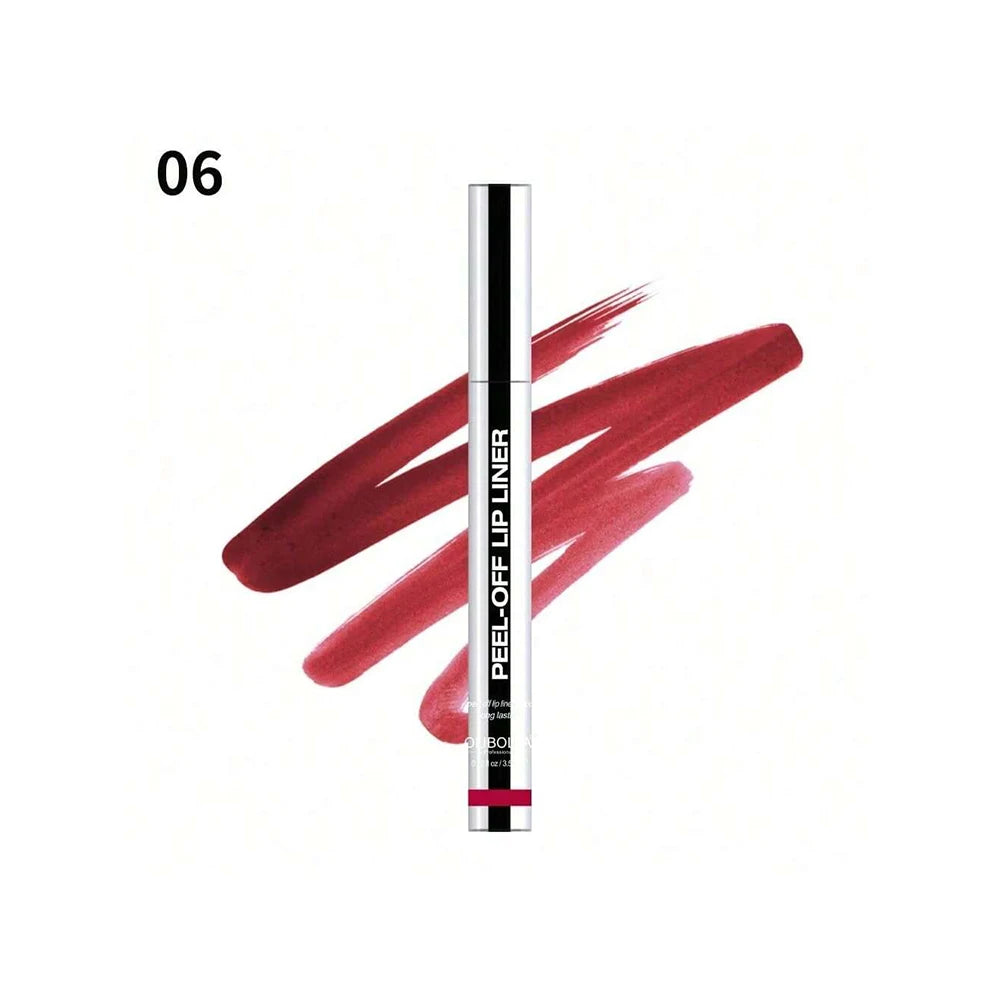 Peel Off Lip Liner Tattoo Lipgloss Waterproof Long Lasting Matte Lip Tint Lips Stain Cosmetics Enhances Lip Color Women Girl Nourishing Lipstick Care Products Makeup - Curl and Collar