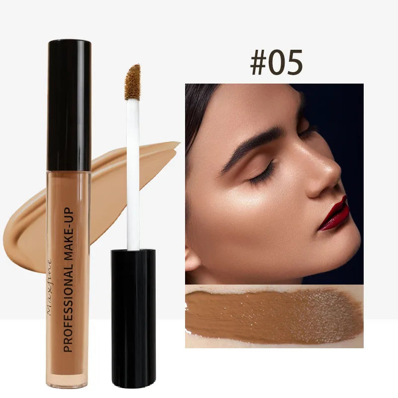 Liquid Concealer Matte High Coverage Waterproof Oil Control Moisturizing Long Lasting Concealer Professional Face Makeup - Curl and Collar