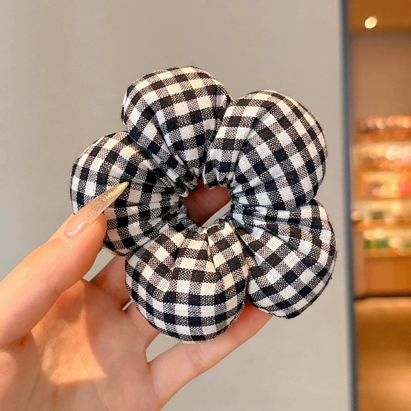 2025 Super Cute Flower Scrunchies Children Girl Kid Elastic Hair Band Accessories Tie Hair Ring Rope Headdress Headwear Ornament