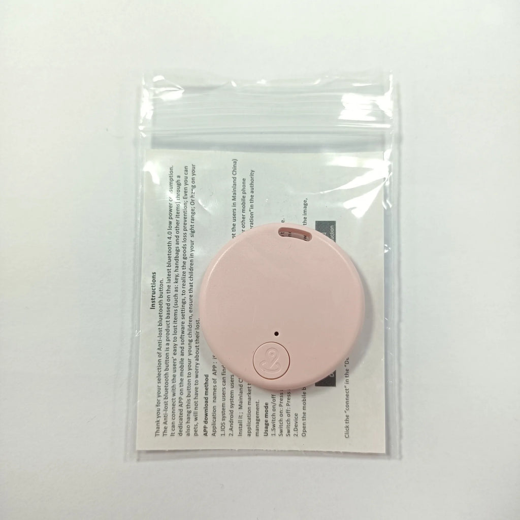 Mini Dog GPS Bluetooth 5.0 Tracker Anti-Lost Device Round Anti-Lost Device Pet Kids Bag Wallet Tracking Smart Finder Locator - Curl and Collar