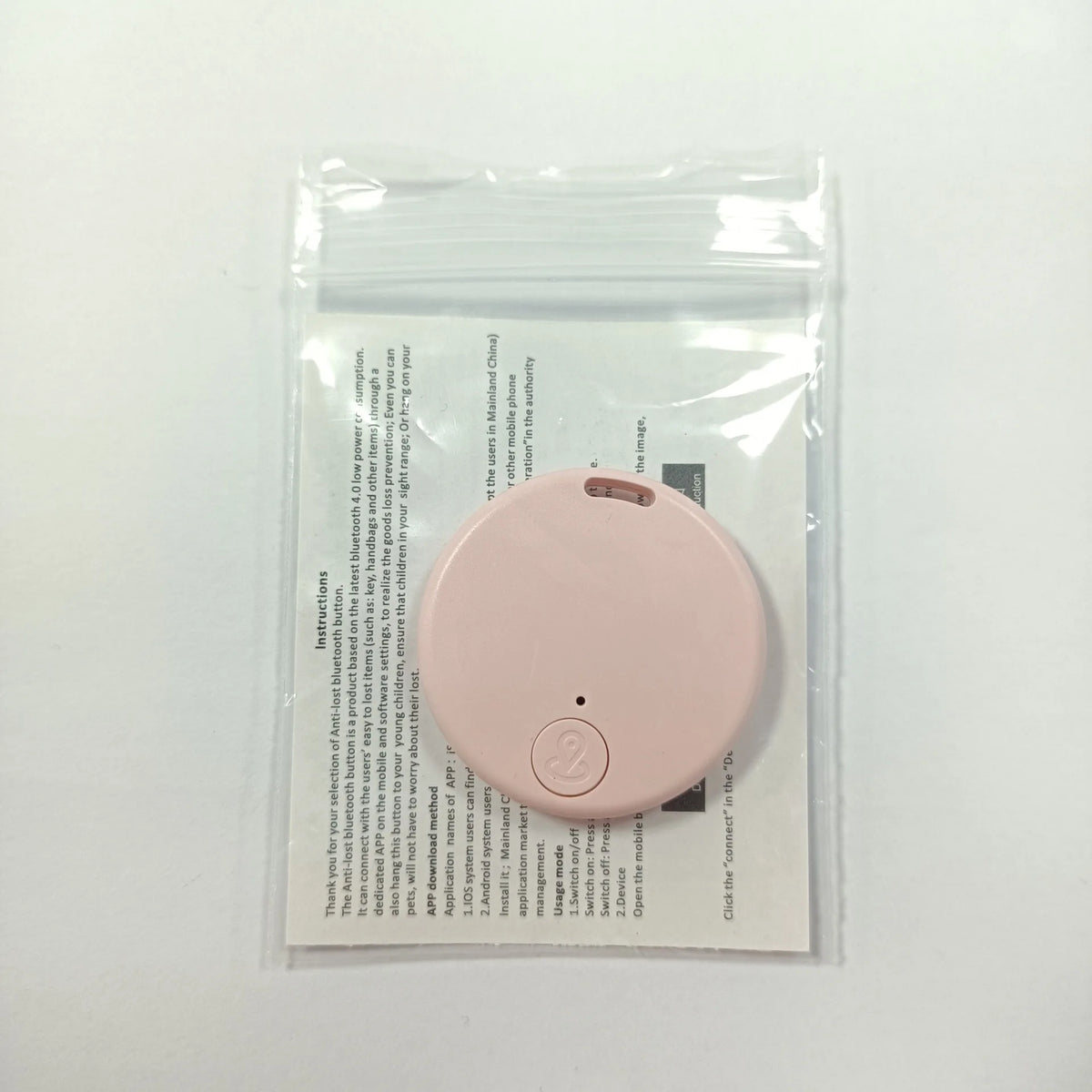 Mini Dog GPS Bluetooth 5.0 Tracker Anti-Lost Device Round Anti-Lost Device Pet Kids Bag Wallet Tracking Smart Finder Locator - Curl and Collar