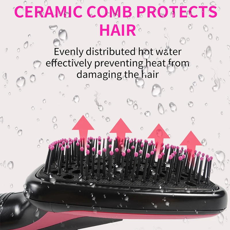 Hot Air Hair Dryer Brush Portable Multifunctional Hairdryer One Step Ions Hot And Cold Air Wind Blow Dryer Brush With Comb - Curl and Collar