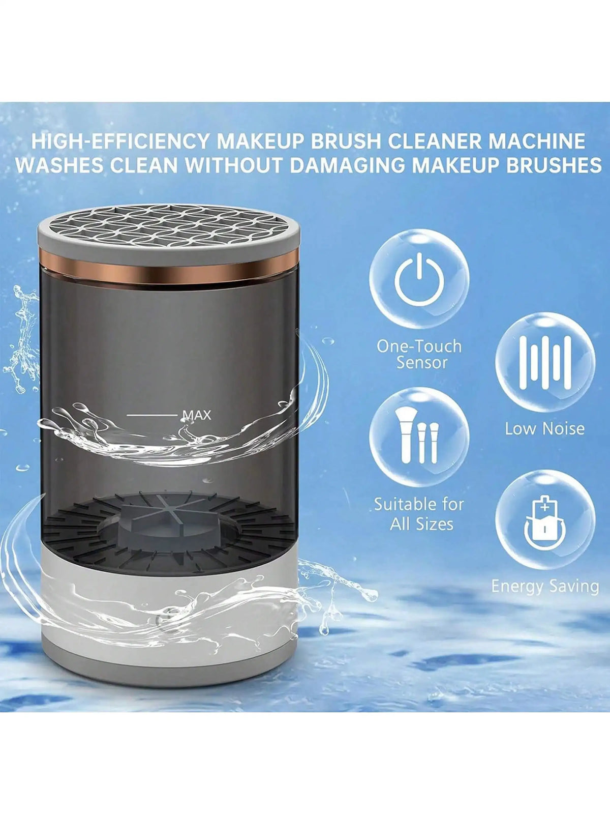 Electric Makeup Brush Cleaner Machine - Curl and Collar