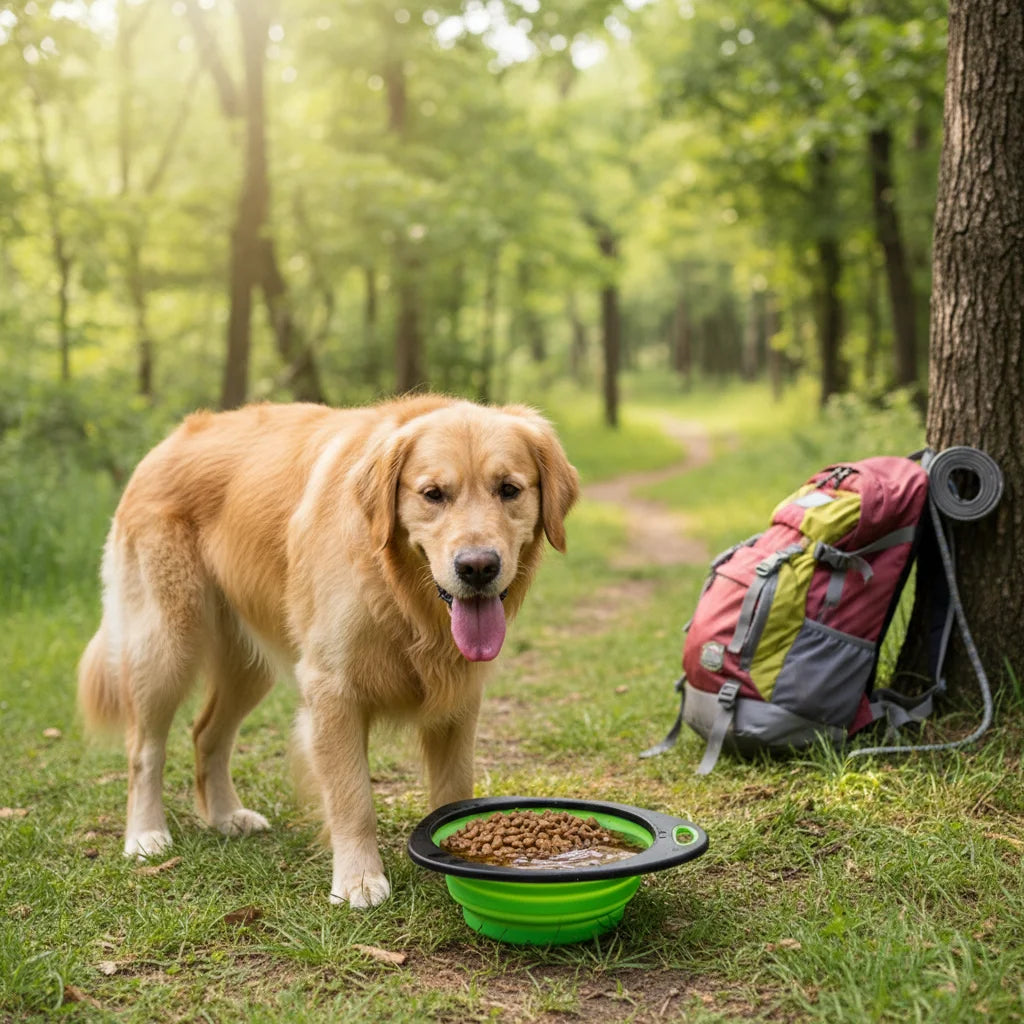 Pet Folding Bowl Portable Dog Cat Feeding Water Drinking Bowl With Anti-slip Base Foldable Silicone Collapsible For Dogs Cats