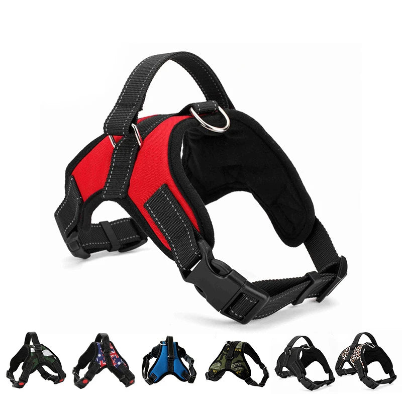 Dog Harness Quick Release Vest Pet Puppy Harness Nylon Material Breathable Pet Harness for Dog Adjustable Pet Outdoor Harness - Curl and Collar