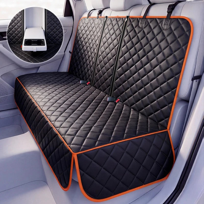 Pet Car Seat Isolation Mat Dog Travel Special Cushion Anti Dirty Waterproof Rear Back Seat Cover for Pets Car Accessories - Curl and Collar