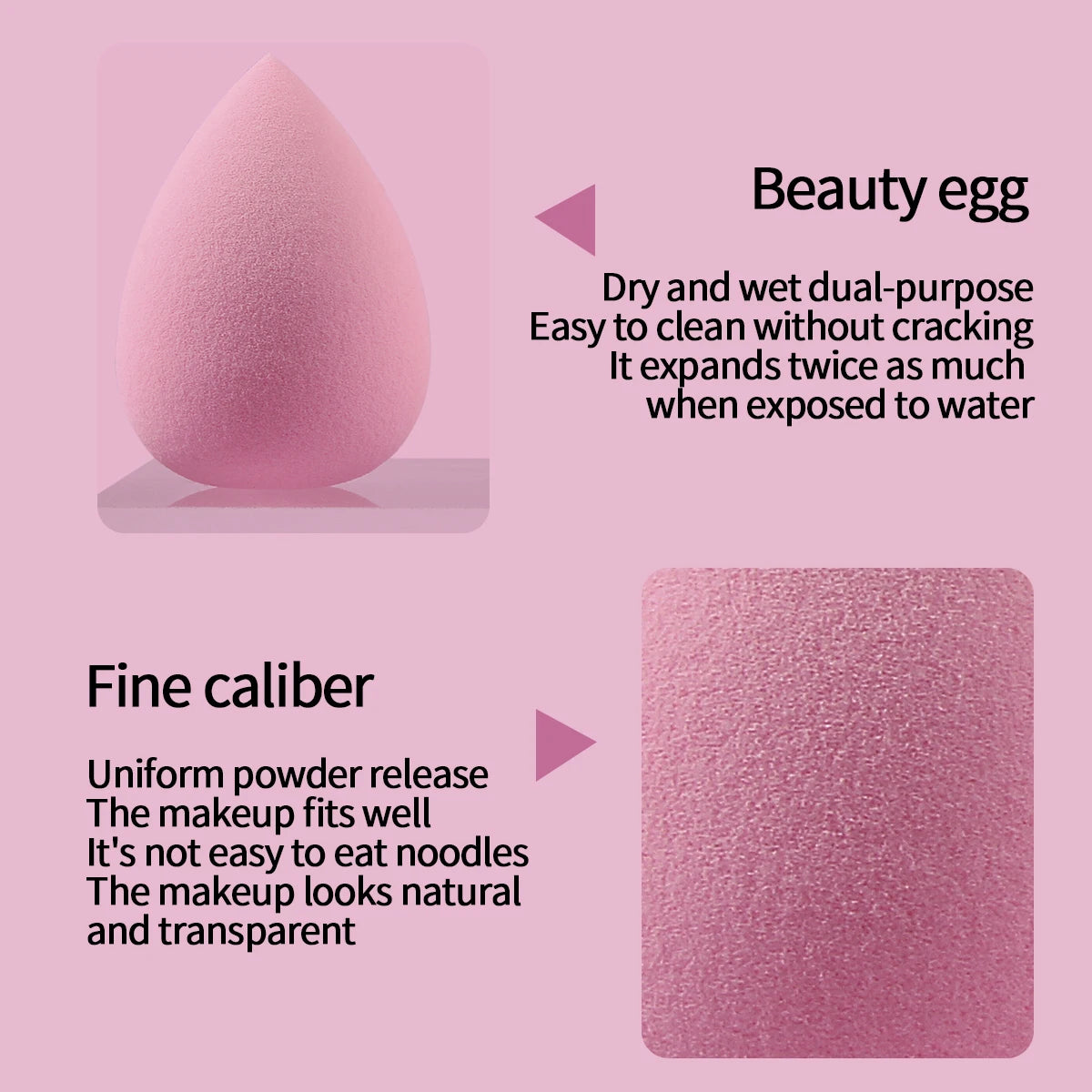 100/50/30/25/20/12PCS XL Super Affordable Large Soft Makeup Sponge Beauty Egg Set, No Powder Sticking Portable Makeup Tool - Curl and Collar