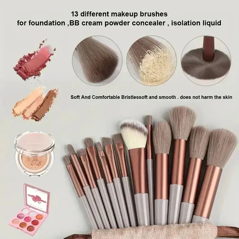 Makeup Brush Set Soft Fluffy Professiona Cosmetic Foundation Powder Eyeshadow Kabuki Blending Make Up Brush Beauty Tool Makeup - Curl and Collar
