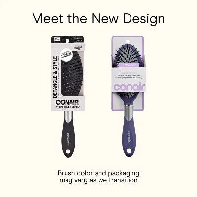 Detangling Hair Brush for Women & Men – Ball-Tipped Bristles, Cushion Styling Brush for Daily Hair Care - Curl and Collar